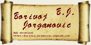Borivoj Jorganović vizit kartica